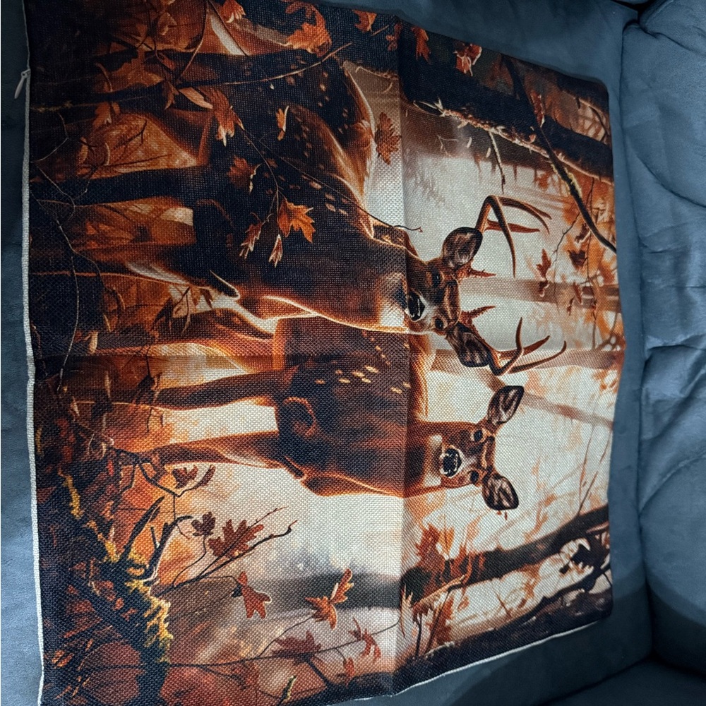 Autumn Forest Deer outdoor pillowcase